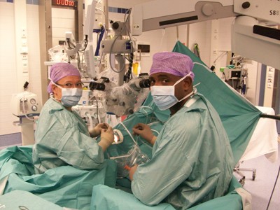 with mentor Dr. Anu Vaajanen, Glaucoma specialist